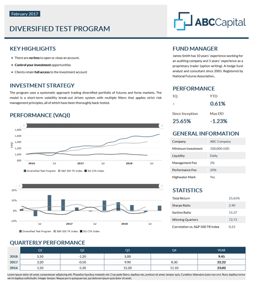 Fund factsheet template Image