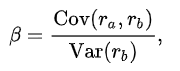 Beta formula