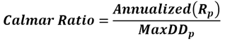Calmar Ratio Formula